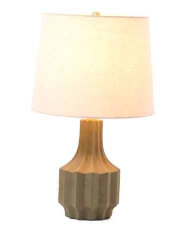 22in Ribbed Ceramic Table Lamp | TJ Maxx