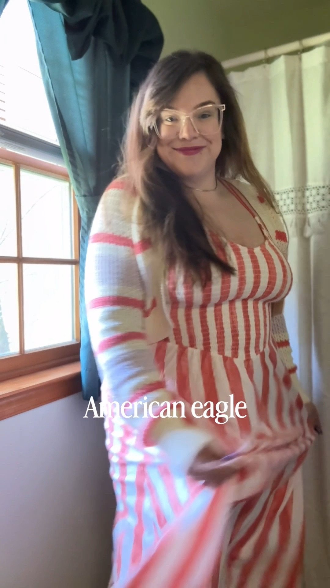 Loving my new dress from @American Eagle Outfitters so comfy and light!! The quality is great.. just a tad see through.. but perfect for summer!!!! The straps and the cut of the front is so good!!!!!! 😊 

#americaneagle #aecommunity #spring #ootd

#LTKootd #LTKSeasonal #LTKMidsize