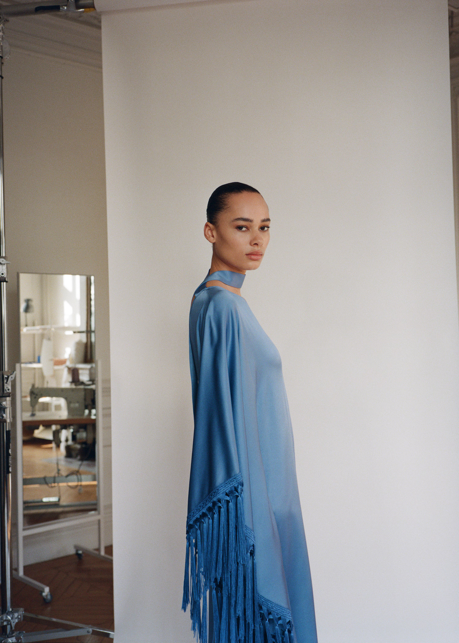 Asymmetrical satin dress with fringes - Women | MANGO USA | Mango (US/MX/AU)