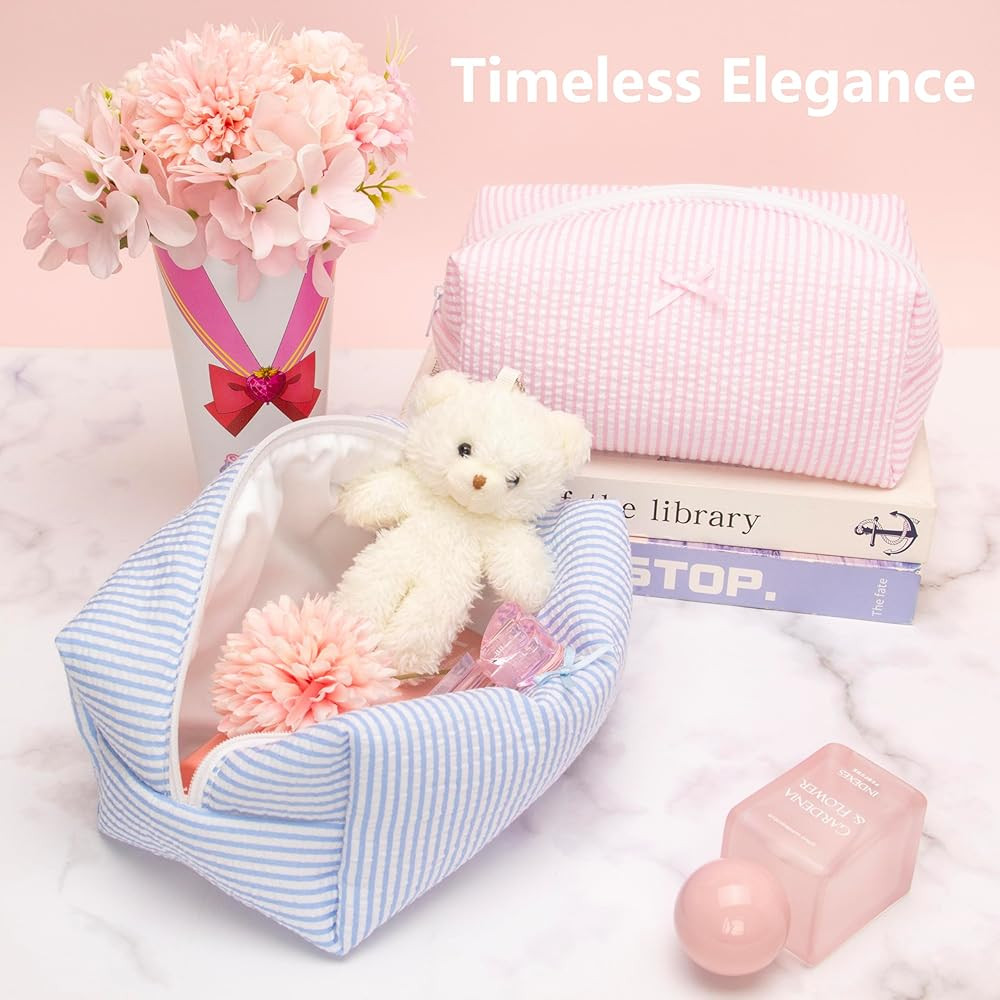 PAZIMIIK Cozy Makeup Bag Travel Cosmetic Bag for Women Soft Toiletry Bag Aesthetic Makeup Organiz... | Amazon (US)