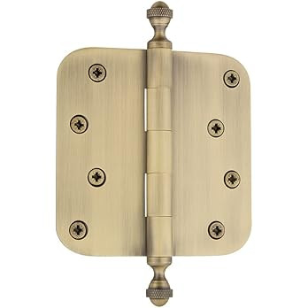 Grandeur Hardware 833732 4" Acorn Tip Residential Hinge with 5/8" Radius Corners in Vintage Brass... | Amazon (US)