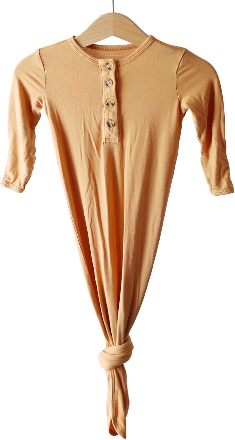 Marlowe & Co Knotted Newborn Baby Gown, Ultra Soft Knotted Sleeper Gown for Baby Boy and Girl | Amazon (US)