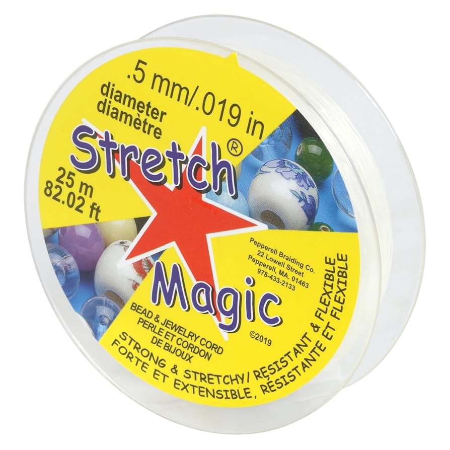 Stretch Magic Elastic Beading Cord – Clear Color, 0.5mm in Diameter, 25-Meter (82 ft) - Easy to... | Amazon (US)