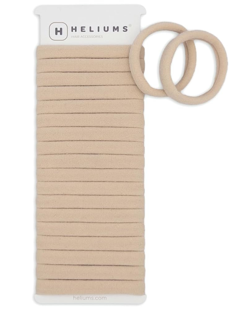 Heliums Soft Hair Ties - No Damage Seamless Nylon Fabric Bands, Stretchy Ponytail Holders for Thi... | Amazon (US)
