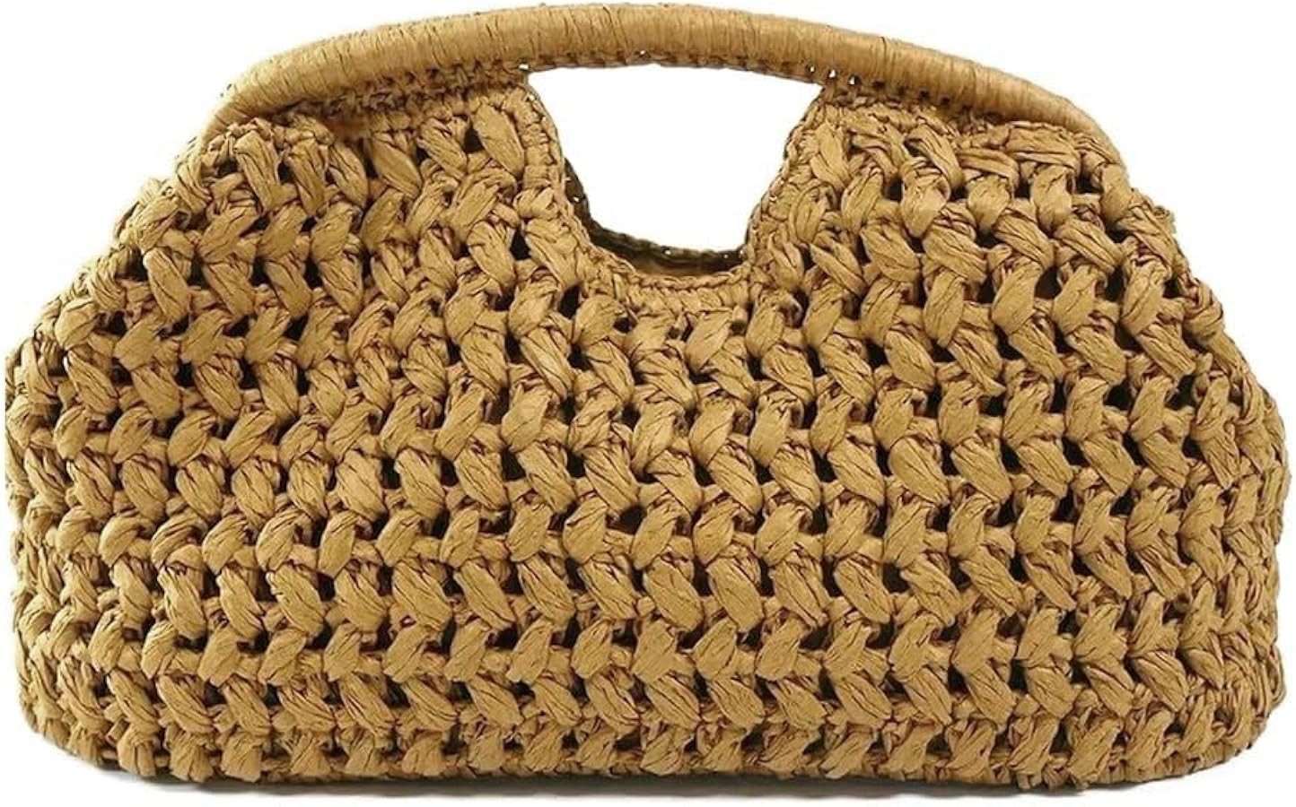 Large Straw Clutch Bag for Women Summer Satchel Purse Fashion Woven Top Hanlde Handbags for Beach... | Amazon (US)