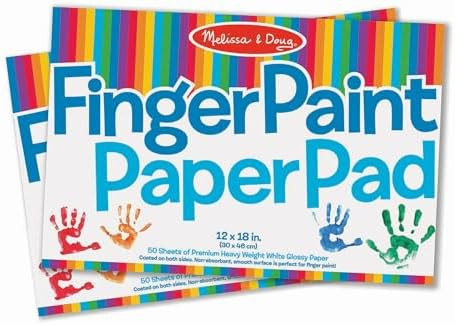 Melissa & Doug Finger Paint Paper Pad (2-Pack, 50-Sheets Each) - 12x18 Inch Art Paper for Kids Ac... | Amazon (US)