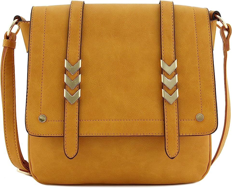 Double Compartment Large Flapover Crossbody Bag | Amazon (US)