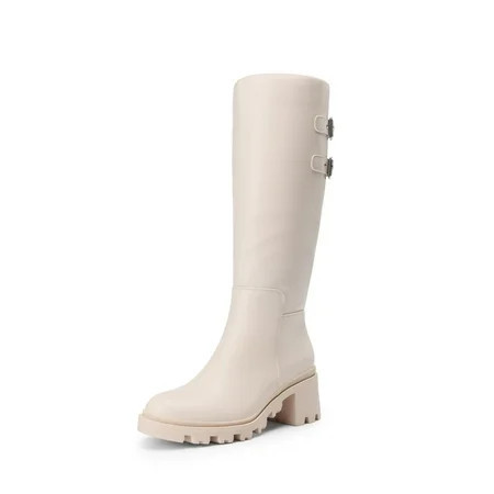 DREAM PAIRS Women’s Knee High Riding Boots Chunky Heel Fashion Tall Boots Comfortable Winter Boots | Walmart (US)