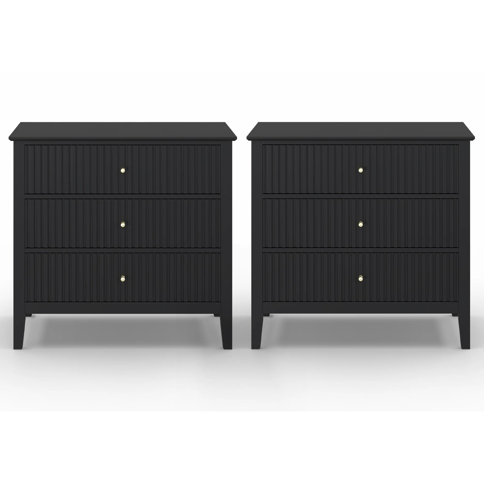 Cyna 3 Drawer Dresser, Wide Chest Of Drawers With Ball Bearing Slide | Wayfair North America