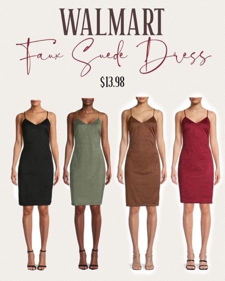 New faux suede dress from Walmart. Only $13.98! 

#LTKsalealert #LTKunder50 #LTKSeasonal