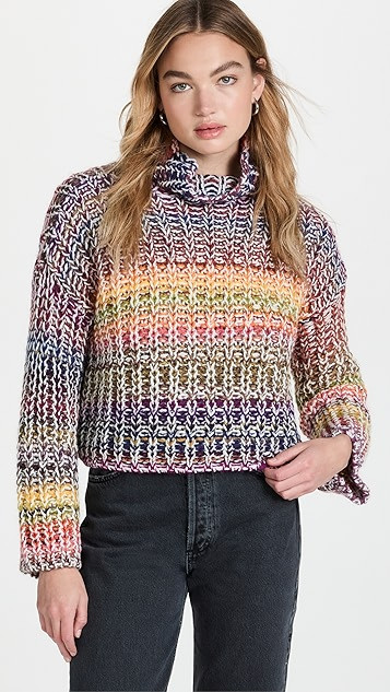 Rainbow Turtleneck Sweater | Shopbop