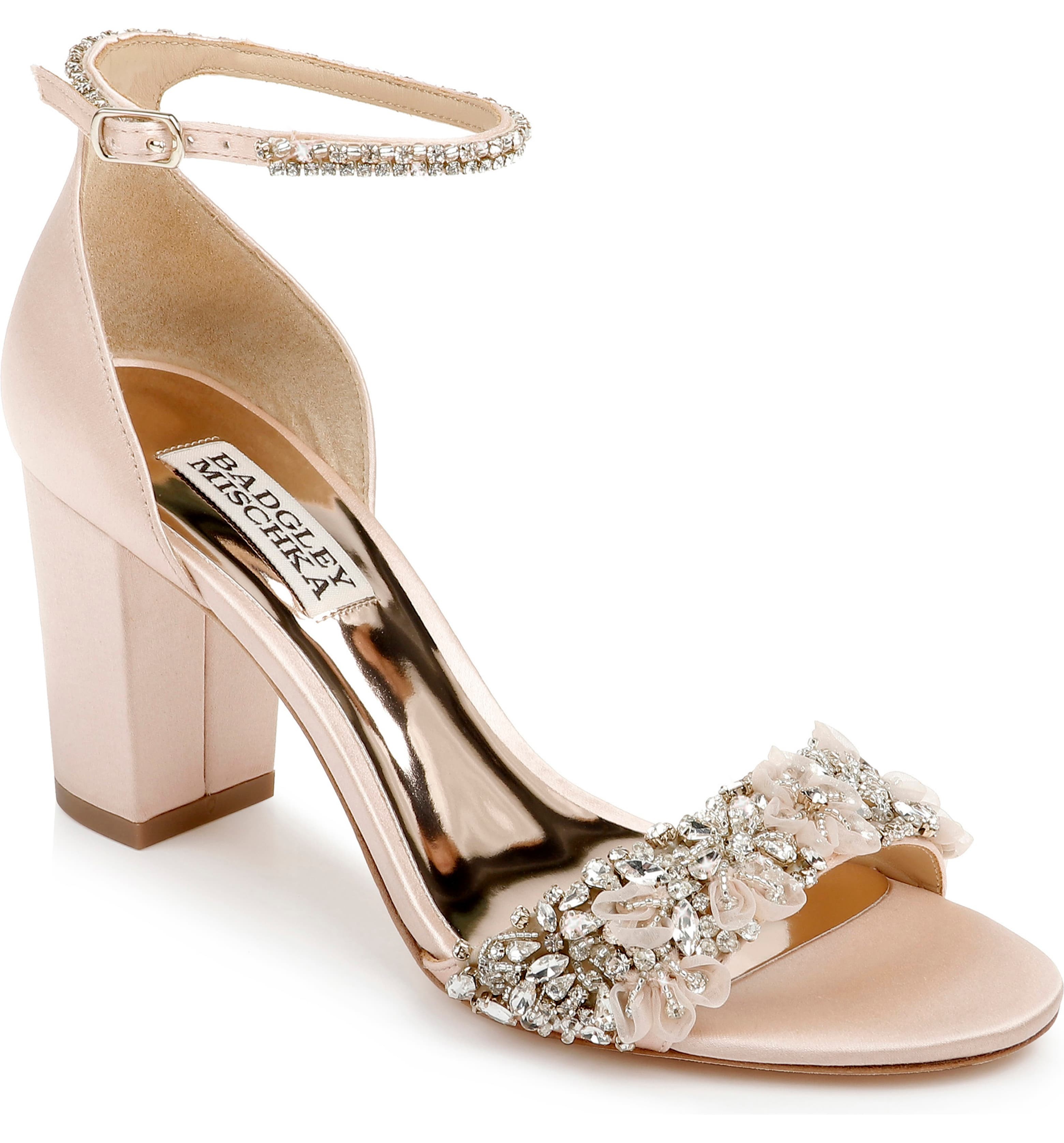 pale pink bridesmaid shoes