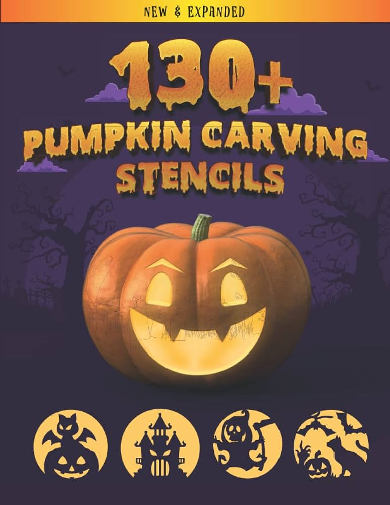 Pumpkin carving stencils: Over 130 Halloween jack olantern pumpkin designs. Including Witches, Ca... | Amazon (US)