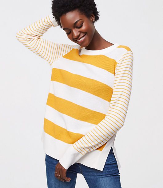 LOFT Mixed Stripe Sweater | LOFT