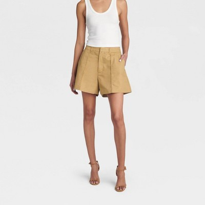 KBB by KAHLANA Women's 'The Flared Chino Shorts' - Brown 2 | Target