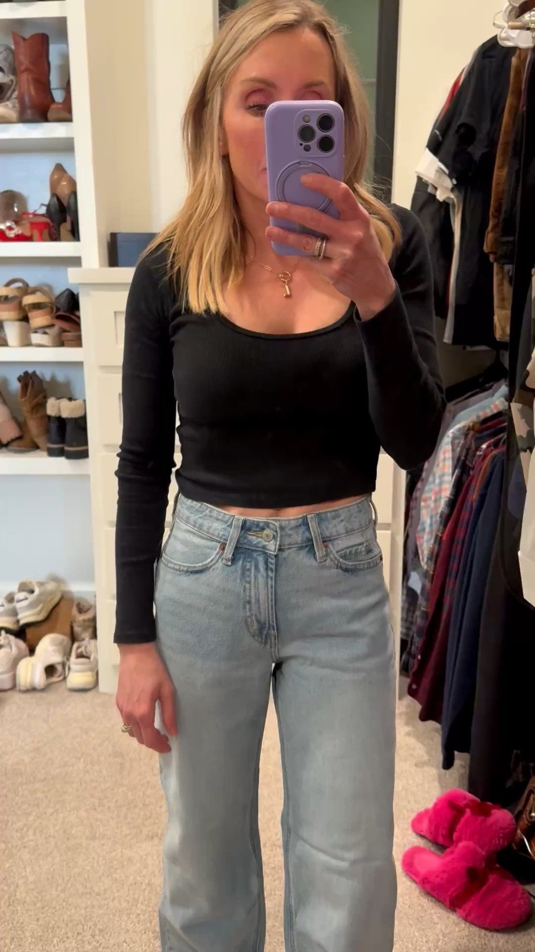 Great fitting wide leg jeans for spring! Wearing 0petite curvy. #oldnavy #jeans #spring #wideleg 

#LTKOver40 #LTKPetite #LTKSpringSale