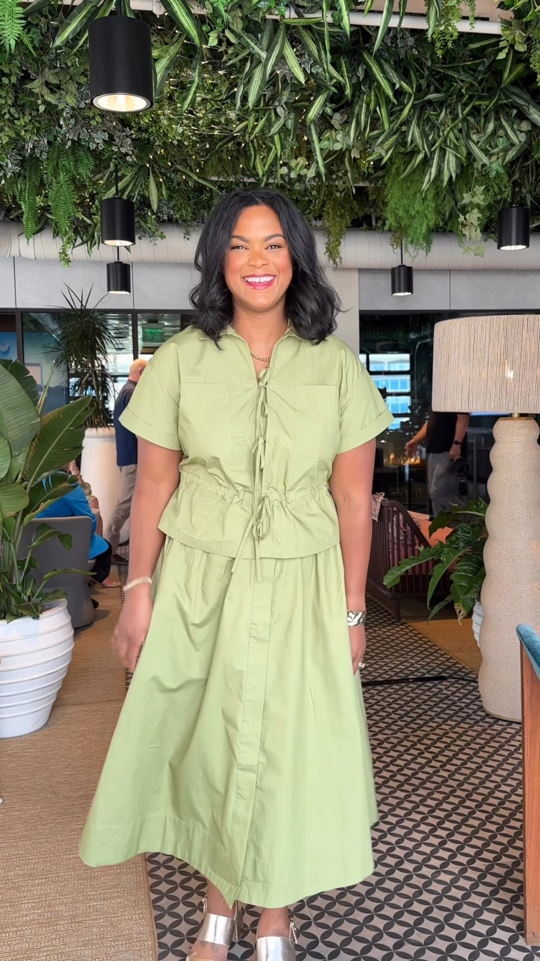 Can’t get enough of this two piece outfit from Walmart. And you won’t be able to, either. Compliments galore! The skirt has an elastic waistband so comfort is key. I have to get the blue print as well to add to my olive green  

#LTKFindsUnder50 #LTKWorkwear #LTKMidsize