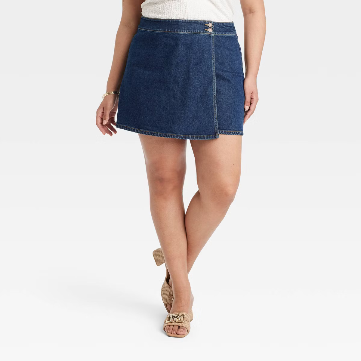 Women's High-Rise Jean Skort - Ava & Viv™ | Target
