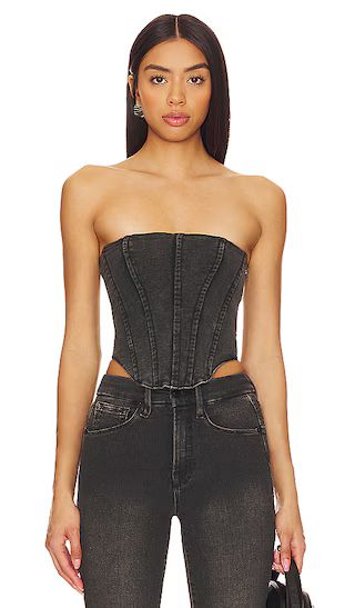 Jeanius Terry Corset in Black322 | Revolve Clothing (Global)