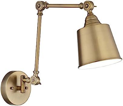 Mendes Modern Swing Arm Adjustable Wall Mounted Lamp Antique Brass Gold Metal Hardwired Down Ligh... | Amazon (US)
