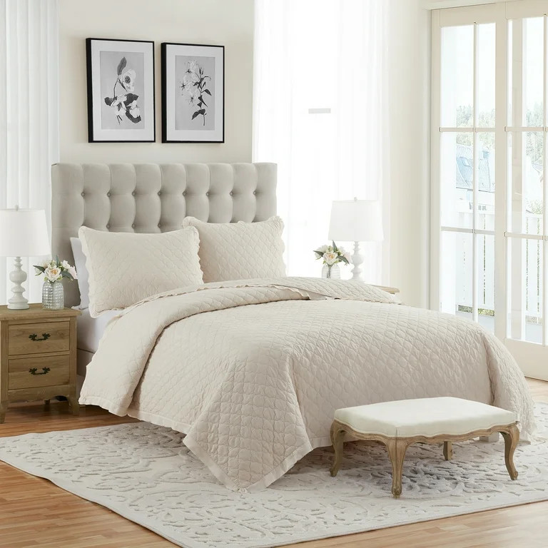 My Texas House Penelope Taupe 3-Piece Quilt Set, King - Walmart.com | Walmart (US)