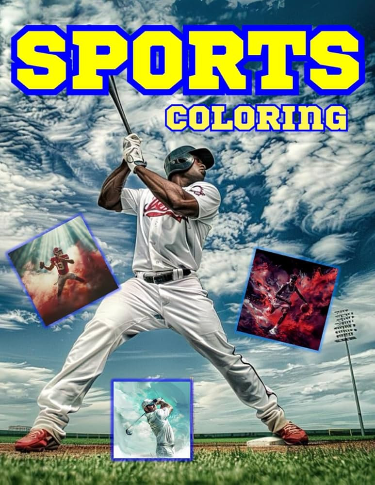 Coloring Books For Boys and Girls Cool Sports And Games - Single sided: Gift of Illustrations for... | Amazon (US)