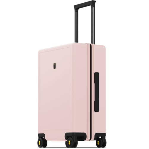 LEVEL8 Pink Suitcase with Spinner Wheels, Carry on Luggage Airline Approved, Suitcase for women Men, Lightweight Luminous Textured, Tsa Lock, 20 Inch | Amazon (US)