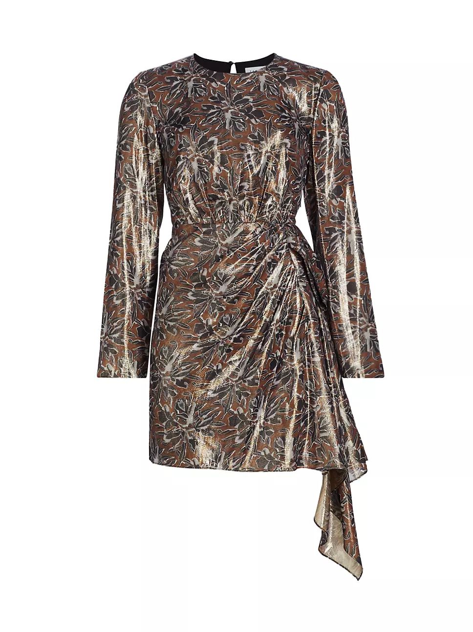 Magali Metallic Silk-Blend Minidress | Saks Fifth Avenue
