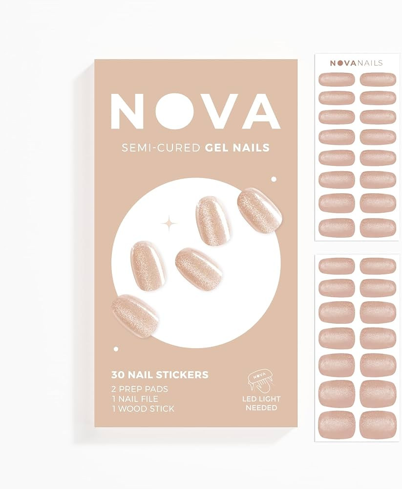 Semi Cured Gel Nail Strips (Cashmere) | Amazon (US)