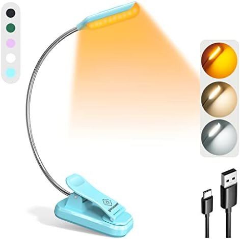 Glocusent Lightweight 10 LED Book Light for Reading in Bed, Eye Care Clip-on Book Reading Light, ... | Amazon (US)