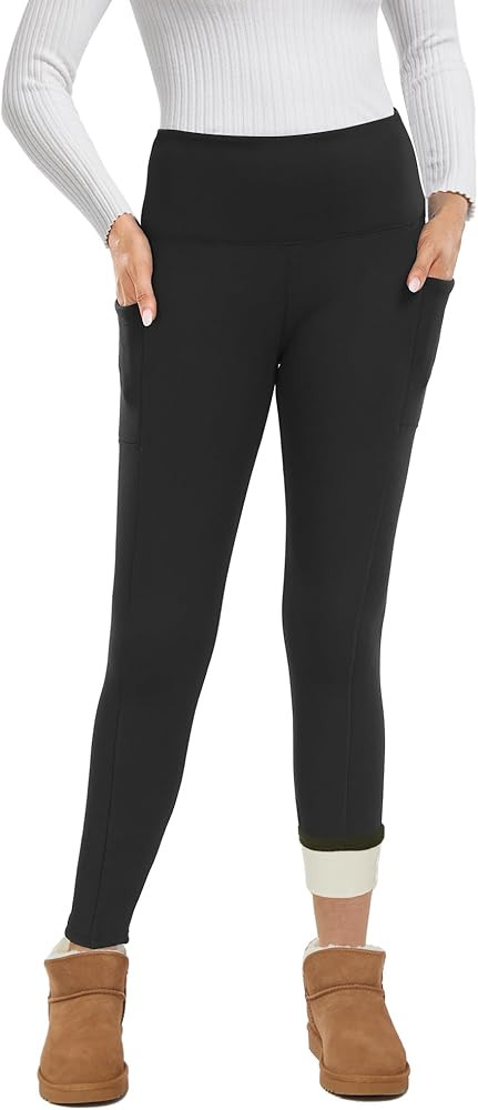 GAYHAY Fleece Lined Leggings for Women – Thick Winter Warm Thermal High Waisted Tummy Control W... | Amazon (US)