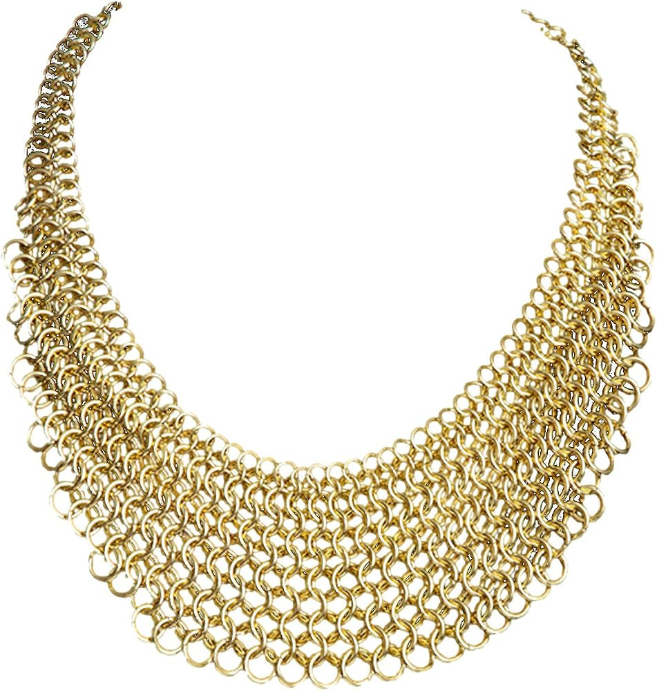 Multiple Shade Geometric Tassels Design Necklace Metal Materials Clavicle Chain Ideal for Blogger... | Amazon (US)