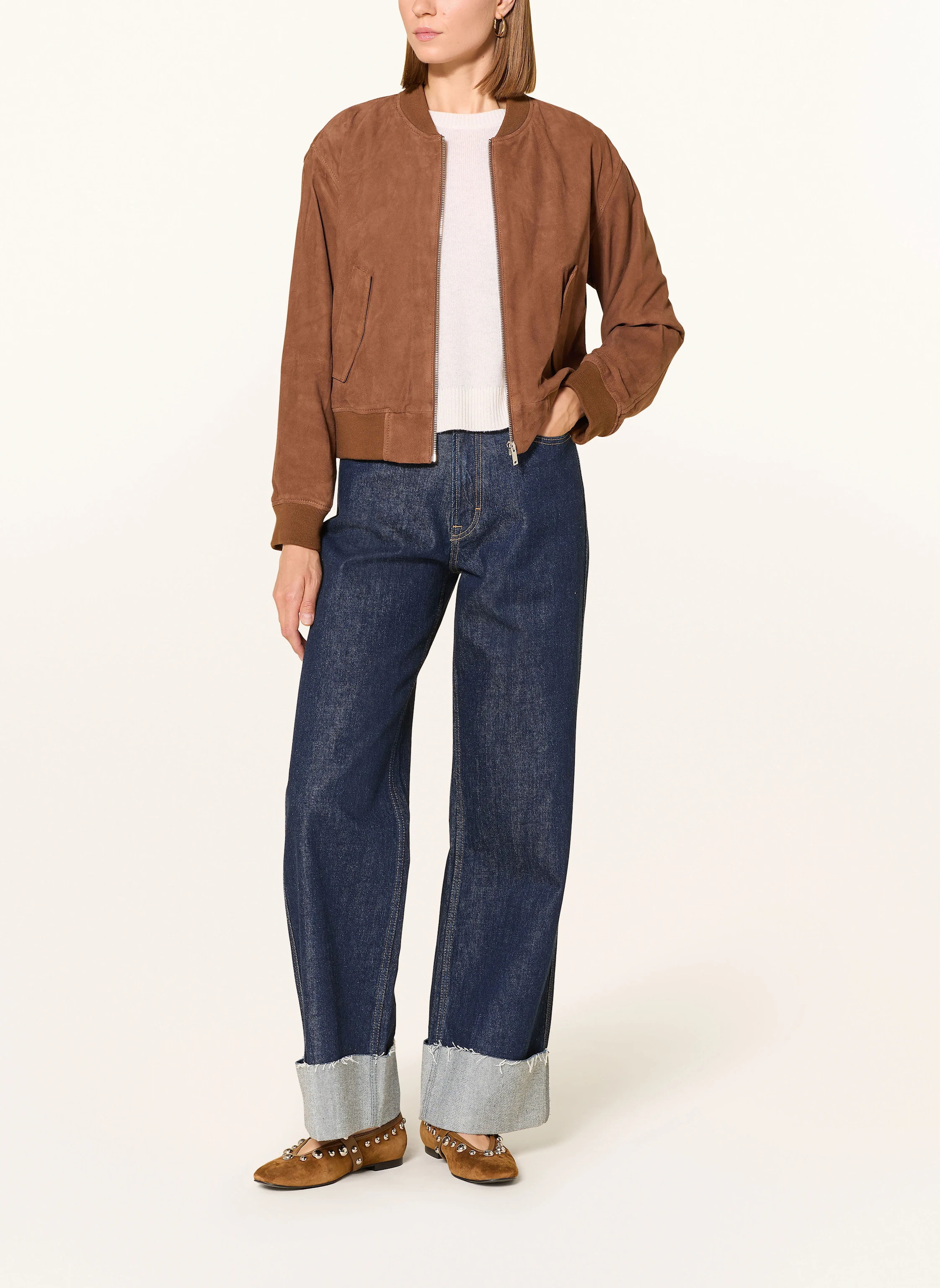 darling harbour Lederjacke in braun | Breuninger (DACH)