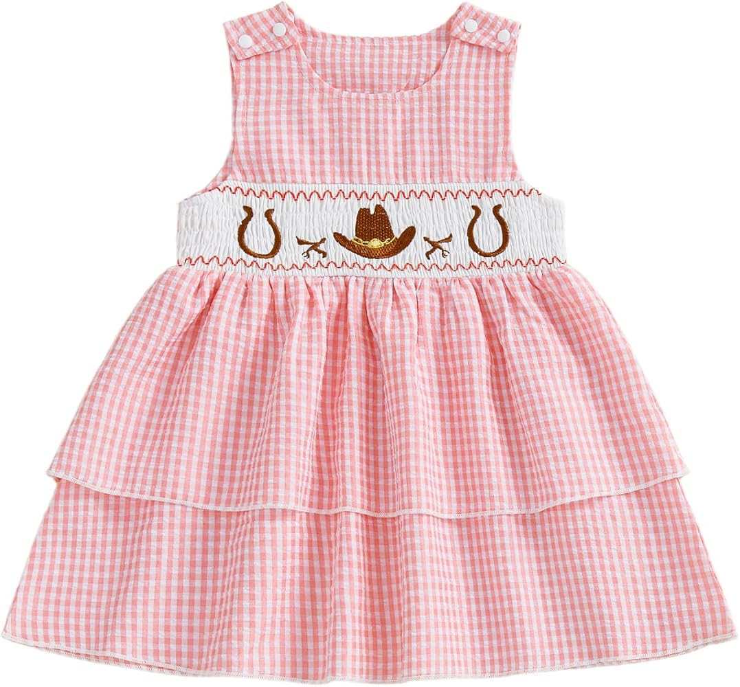 Thorn Tree Toddler Girls Dress Summer Casual Sleeveless Dresses Embroidery Kids Ruffle Sundress P... | Amazon (US)