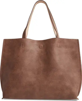 Street Level Reversible Faux Leather Tote & Wristlet | Nordstrom | Nordstrom