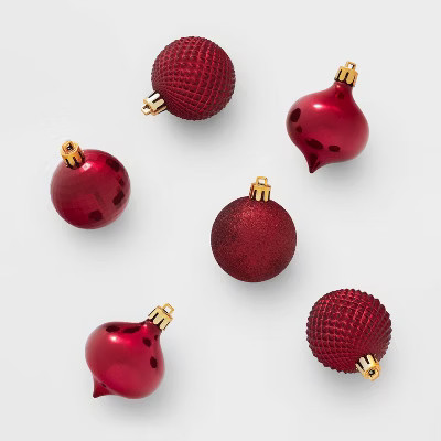 Shatter-Resistant Textured Plastic Christmas Tree Ornament Set 20pc - Wondershop™ | Target