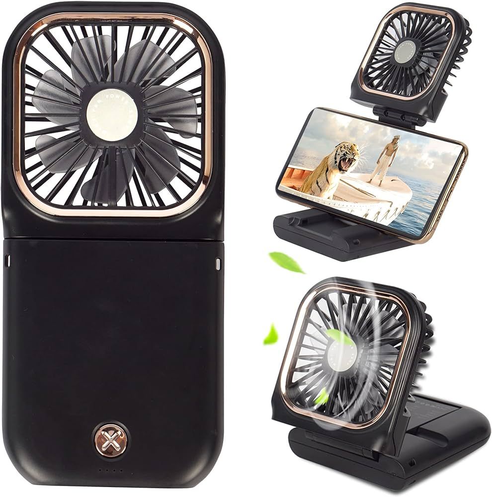 FADACHY Mini Handheld Fan Wireless Portable Charger Small Fan Personal Fan Power Bank Foldable US... | Amazon (US)