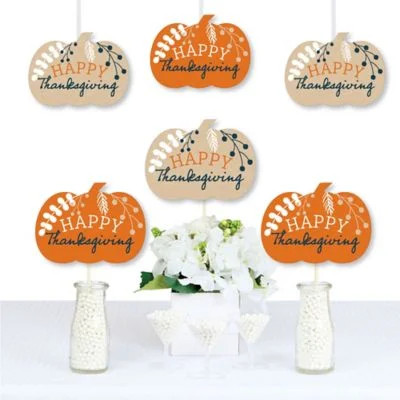 Happy Thanksgiving - Pumpkin Decorations Diy Fall Harvest Party Essentials - Set of 20 | Walmart (US)