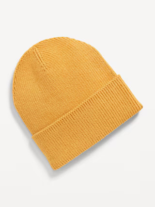 Wide-Cuff Ribbed Beanie for Men | Old Navy (US)