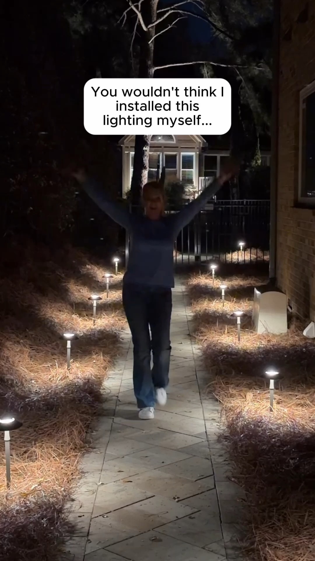 #ad A safer walkway and a designer look with one simple DIY  I installed this pathway landscape lighting
myself. Lowe’s had everything I needed to make it easy and get my outdoor space ready to
enjoy this spring.

@lowes 
#lowespartner #outdoordecor #diy #springupdate #backyardideqs

#LTKSeasonal #LTKHome #LTKdayinmylife