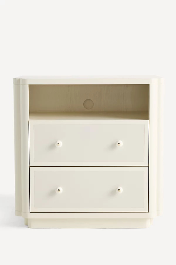 Tabitha Lacquer Two-Drawer Nightstand | Anthropologie (US)