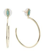 Gold Amazonite Emma Hoop Earrings | TJ Maxx