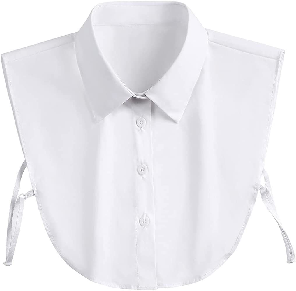 Shinywear Detachable White Collar Shirt for Office Lady Girls Decorative Peaked Fake Lapel Dickey... | Amazon (US)