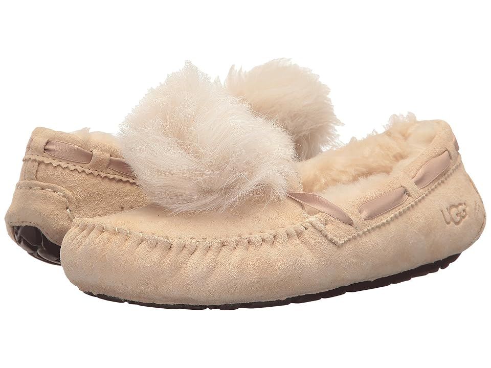 UGG Dakota Pom Pom (Cream) Women's Flat Shoes | Zappos