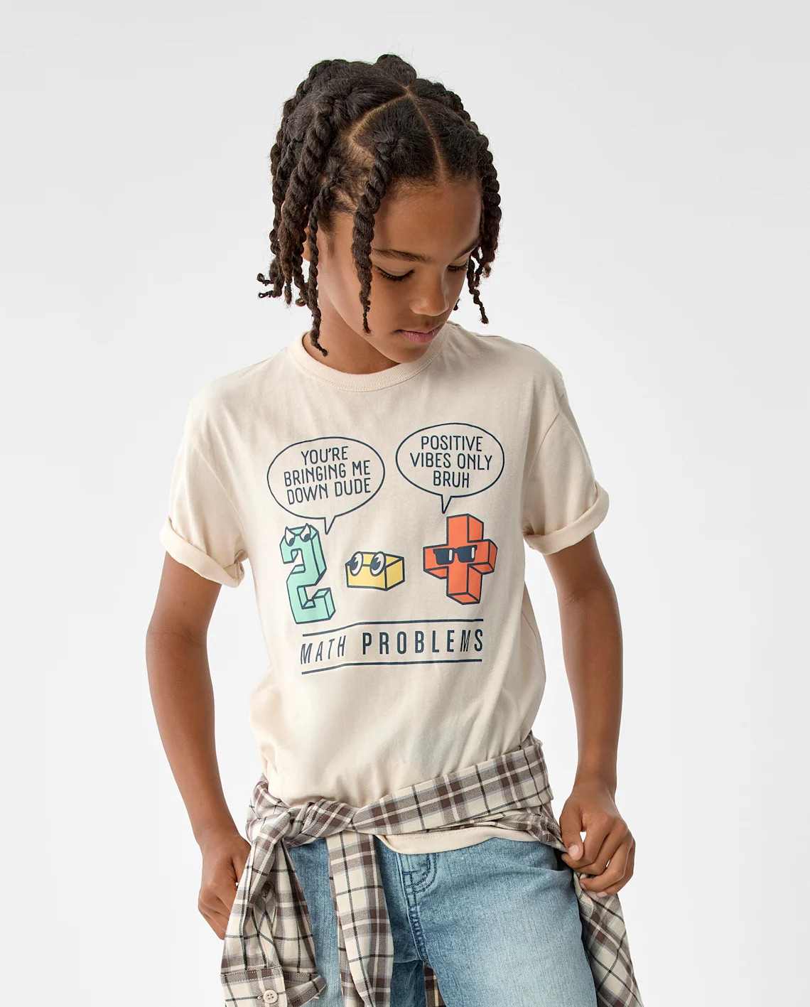Boys School Math Problems Graphic Tee - cream | The Children's Place