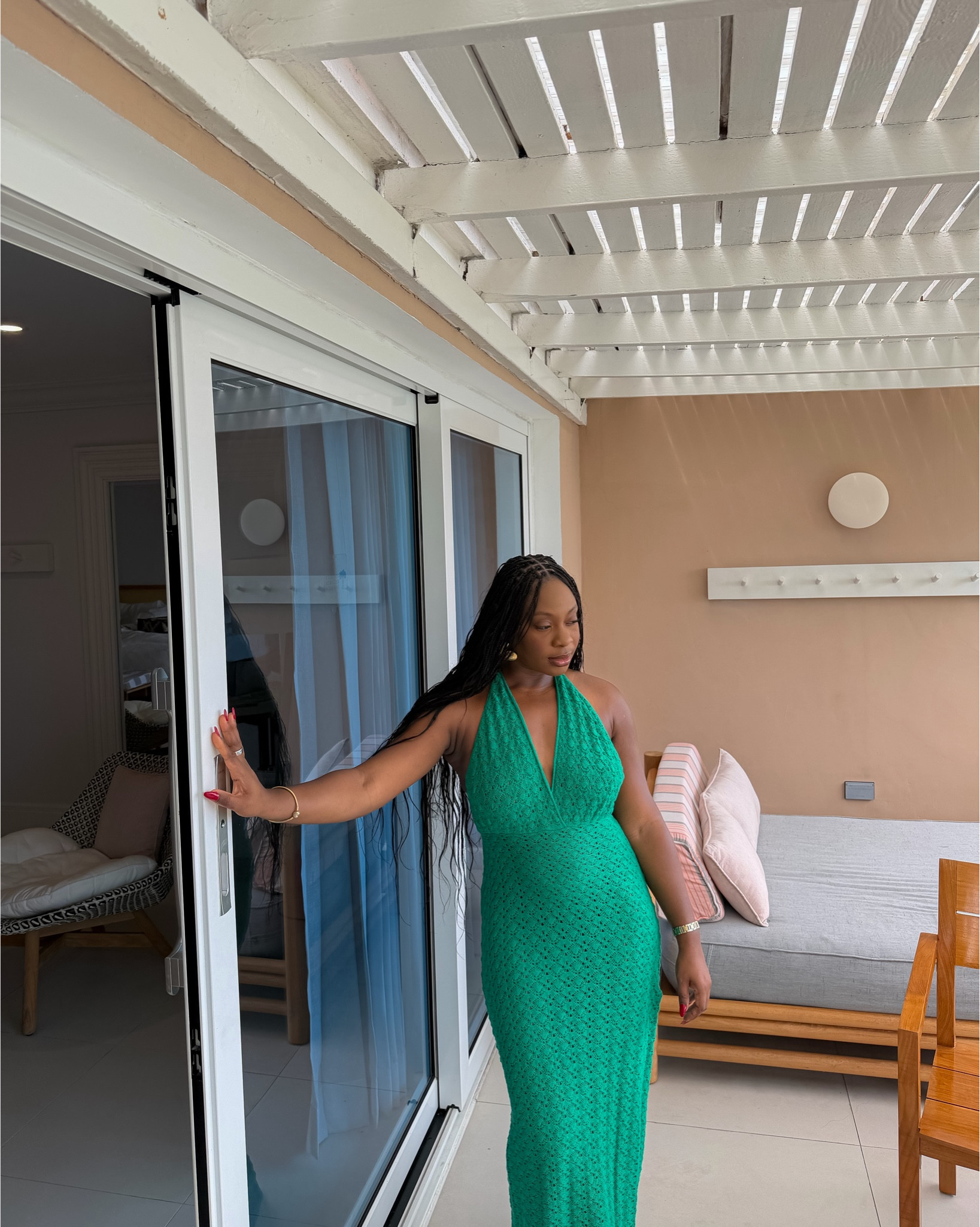 Green crotchet halter neck dress PERFECT for a tropical destination 🌴 

#LTKmidsize #LTKtravel #LTKdresses