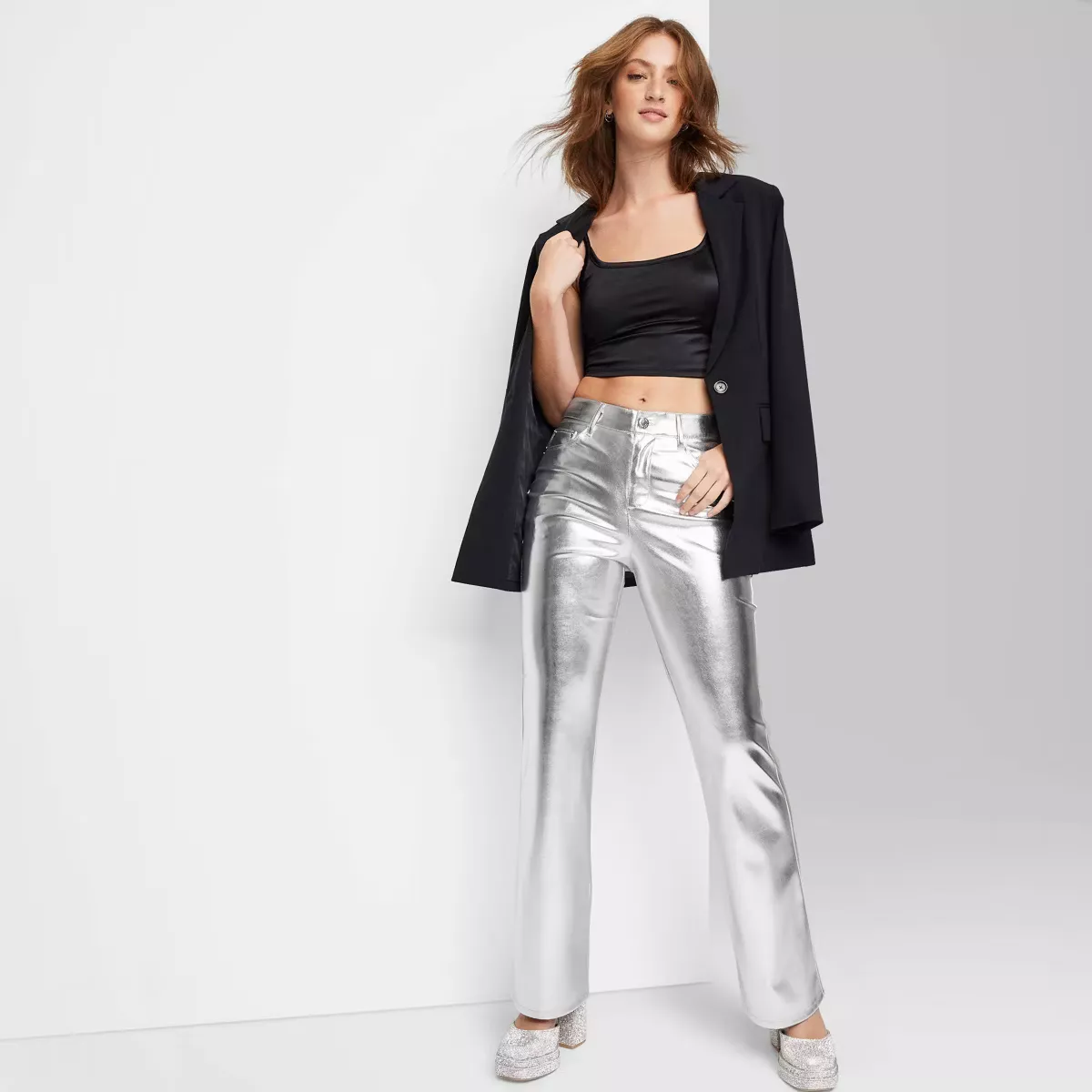 Silver hot sale pants target