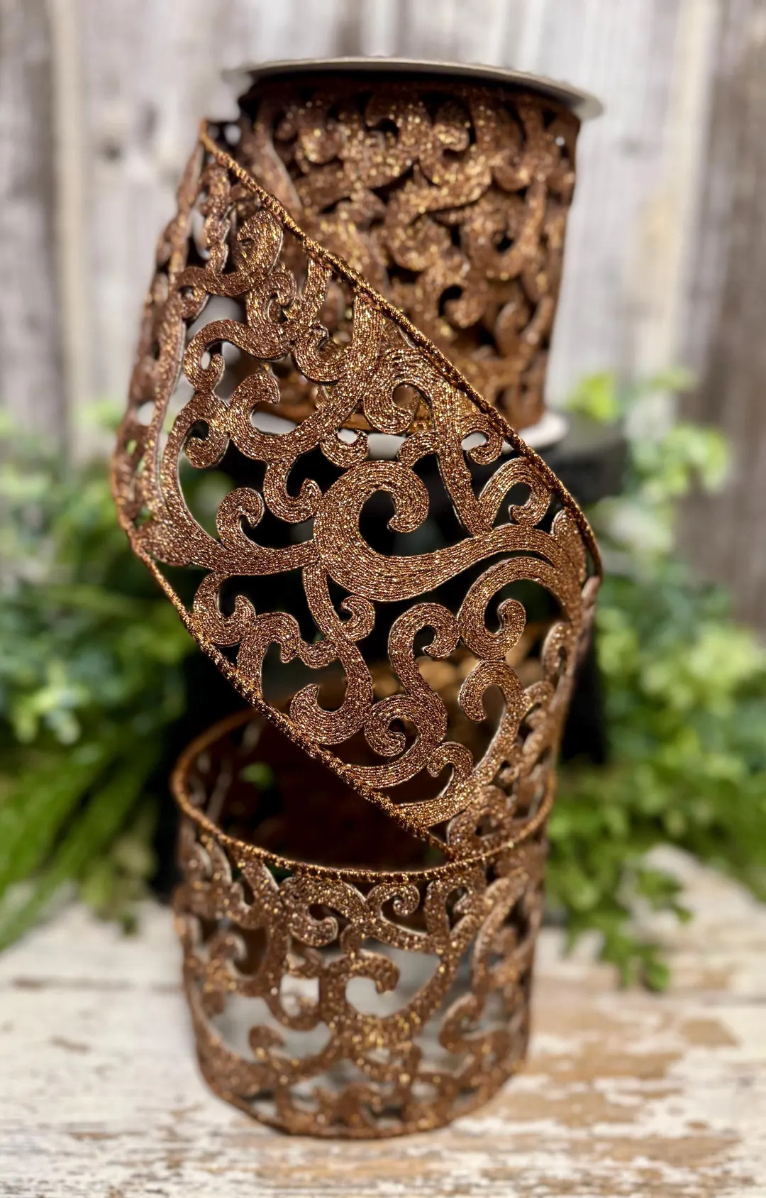 Ribbon for Wreaths, Designer Ribbon, 4", Christmas Ribbon, Farrisilk, Wreath Supplies, Luxury Rib... | Etsy (US)