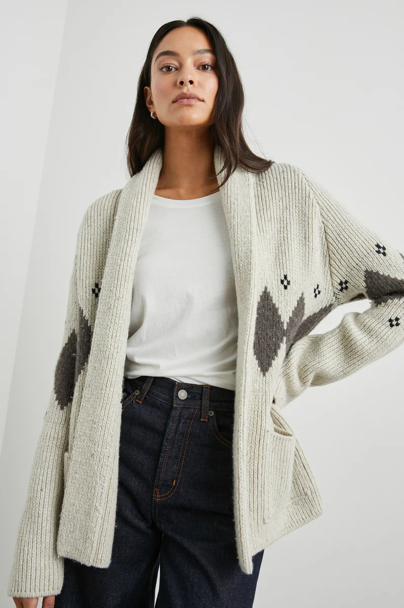 SILAS SWEATER - OATMEAL ARGYLE | Rails