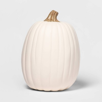 13" Carvable Faux Halloween Pumpkin Cream - Hyde and EEK! Boutique™: Large, Indoor/Outdoor Decor | Target